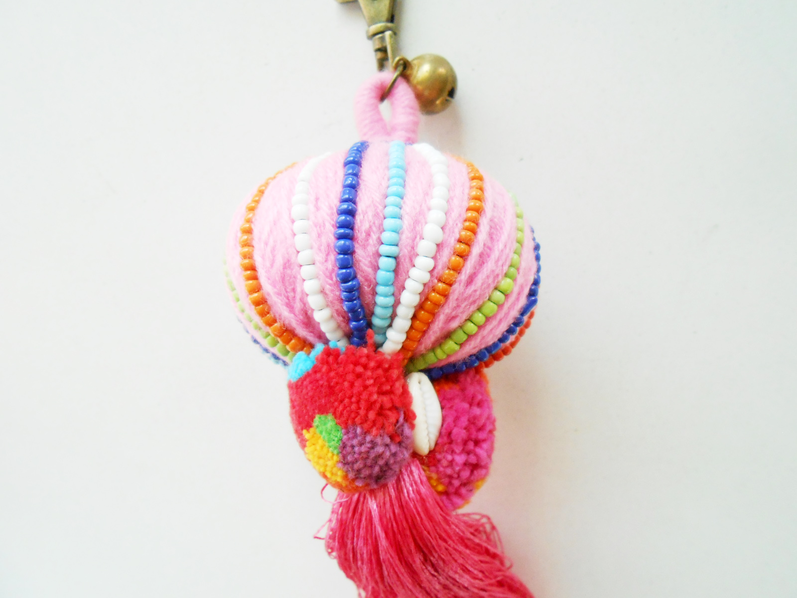 Chinese Lantern Keychain Zip Pull Bag Accessory Decoration by Handmade